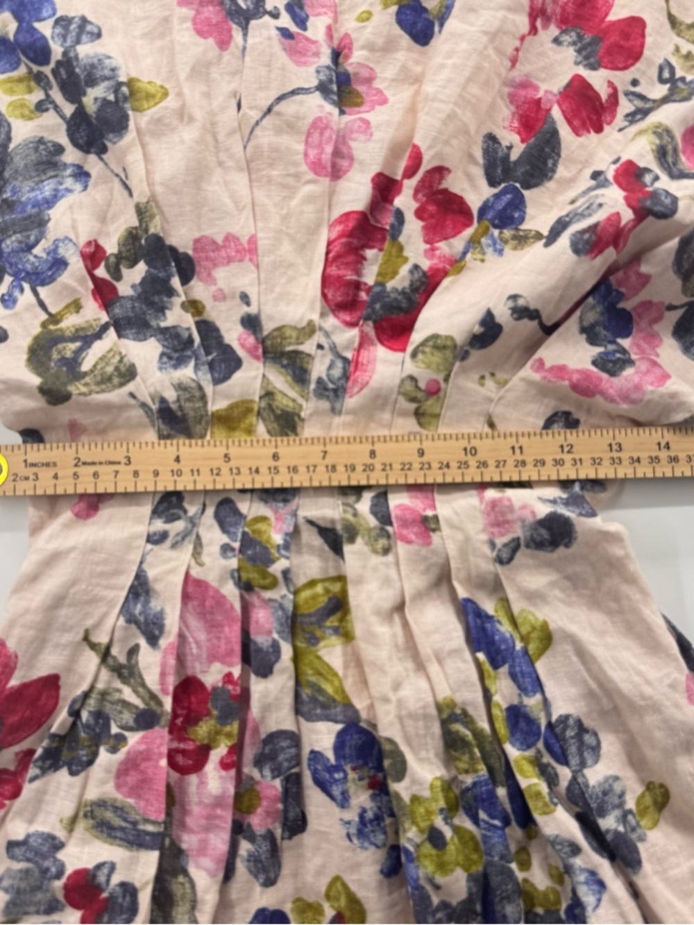 NWT Anthropologie Exquise The Tobie Linen Pleated Mini Shirt Dress floral  SzXXS - Picture 10 of 11